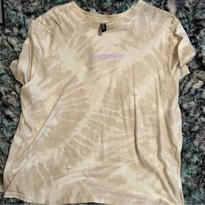 create&love creme tie-dyed tee